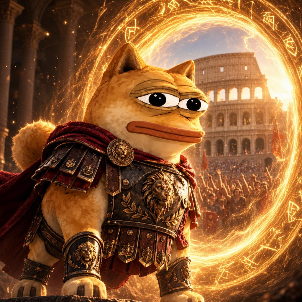 Dopeus Maximus looks through a glowing portal
